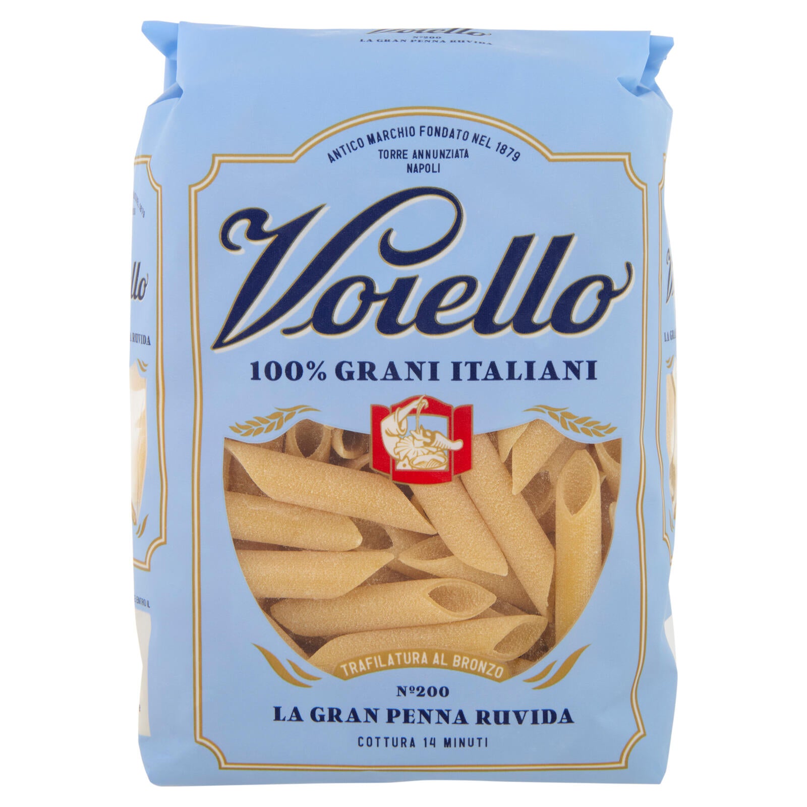 Voiello Pasta La Gran Penna Ruvida N200 Grani 100 Italiani Trafilata Bronzo 500G