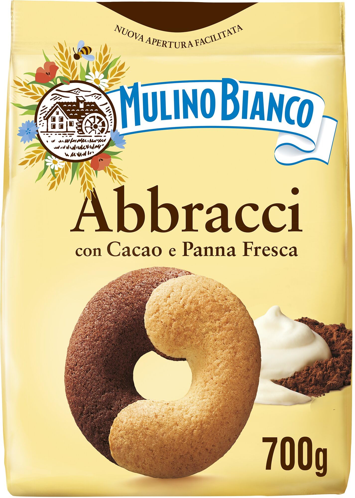 Mulino Bianco Abbracci Biscotti Con Cacao E Panna Fresca 350G