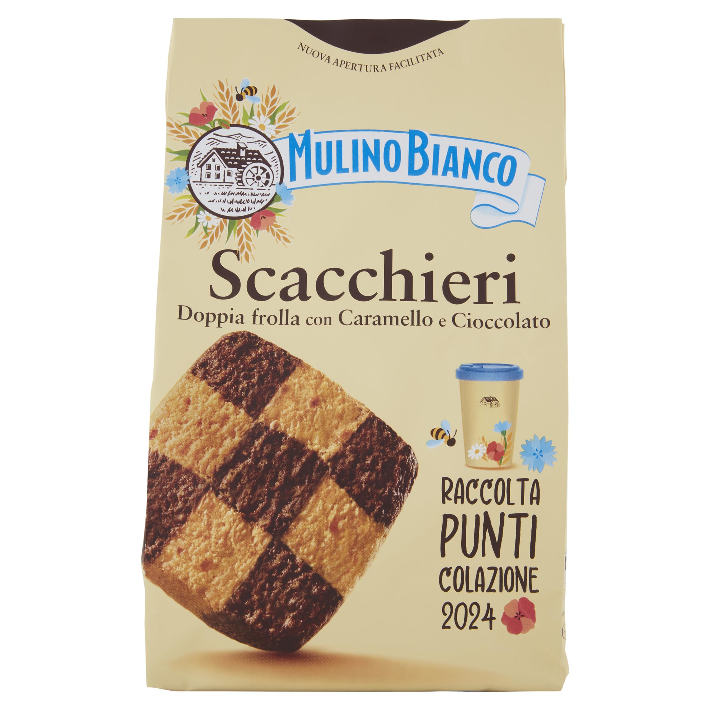 Mulino Bianco Biscotti Scacchieri Frolla Con Caramello E Cioccolato 300G