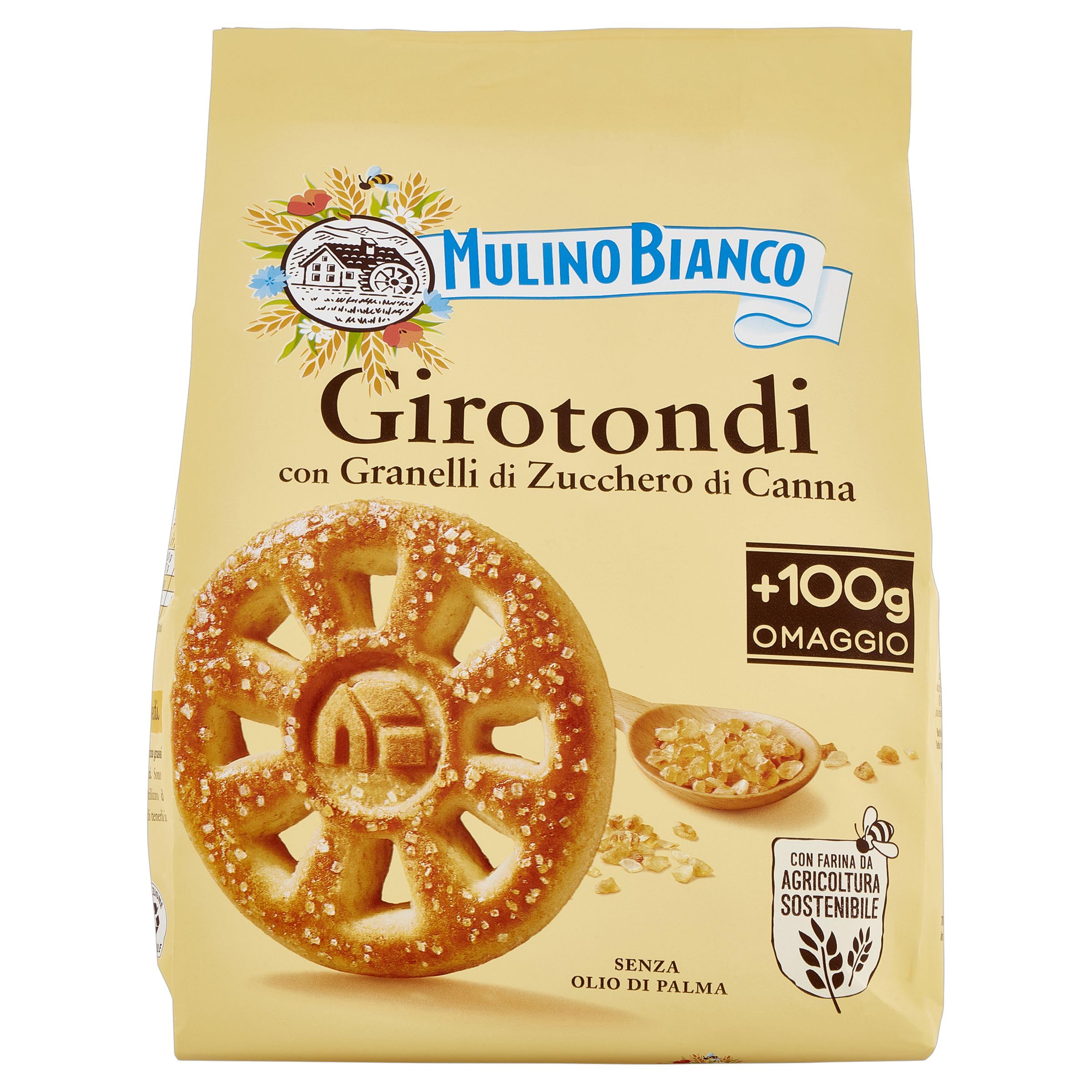 Mulino Bianco Girotondi Biscotti Con Granelli Di Zucchero Di Canna 350G