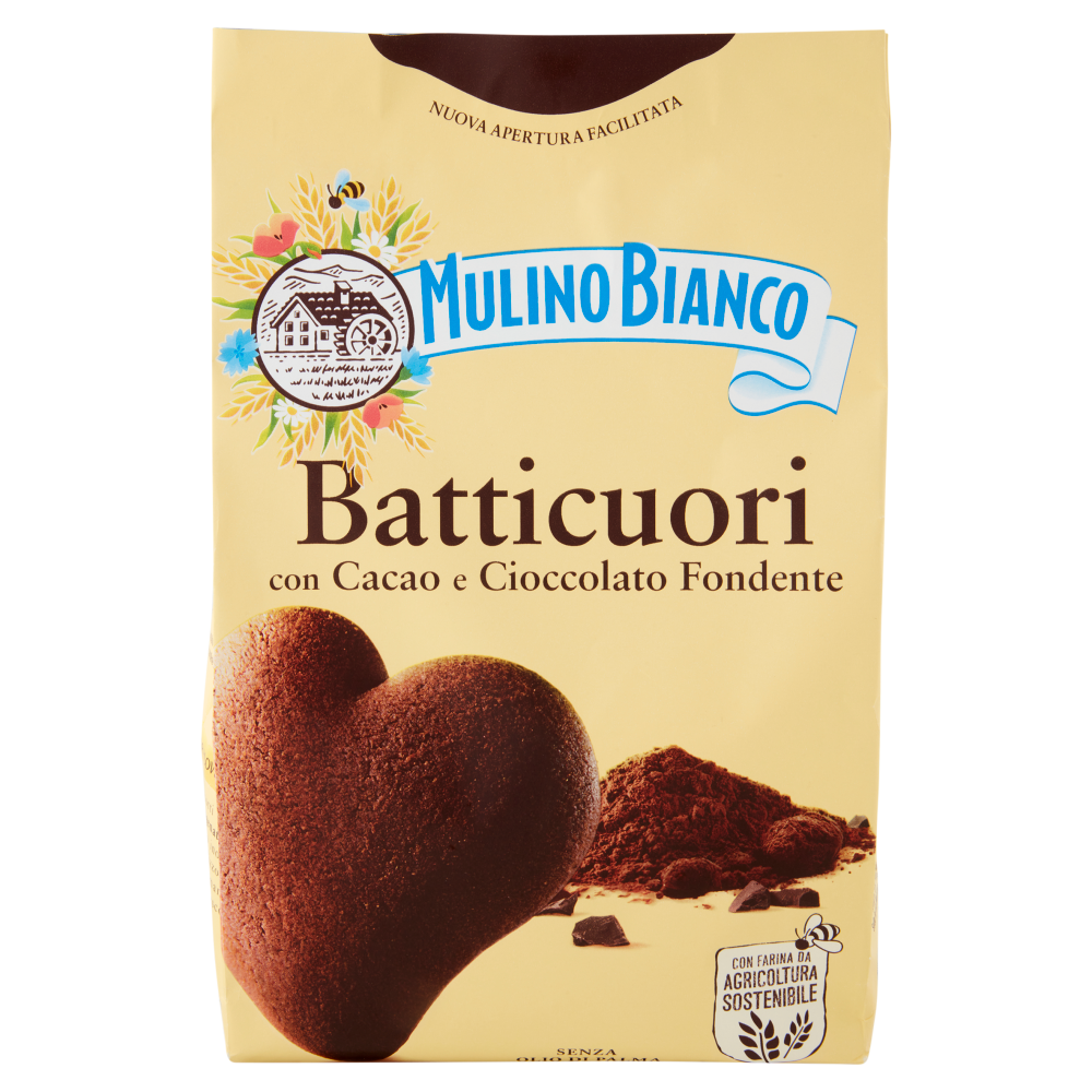 Mulino Bianco Batticuori Biscotti Con Cacao E Cioccolato 350G