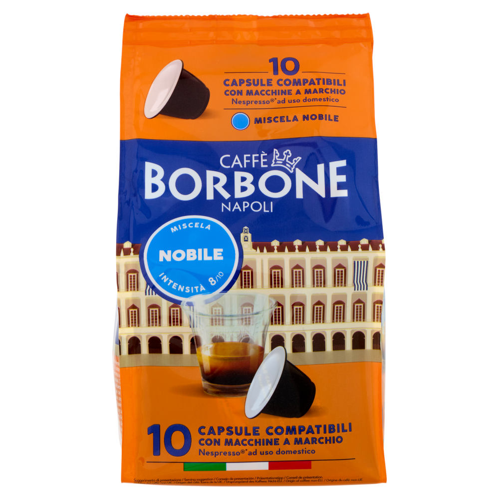 Caffe Borbone Miscela Nobile Capsule Compatibili Nespresso* Ad Uso Domestico 10 X 5 G