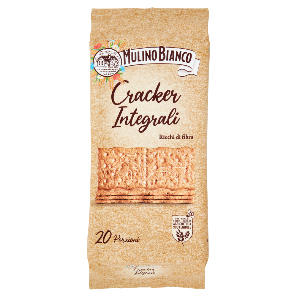 Mulino Bianco Cracker Integrali Con Farina Sostenibile Ricchi Di Fibre 500G