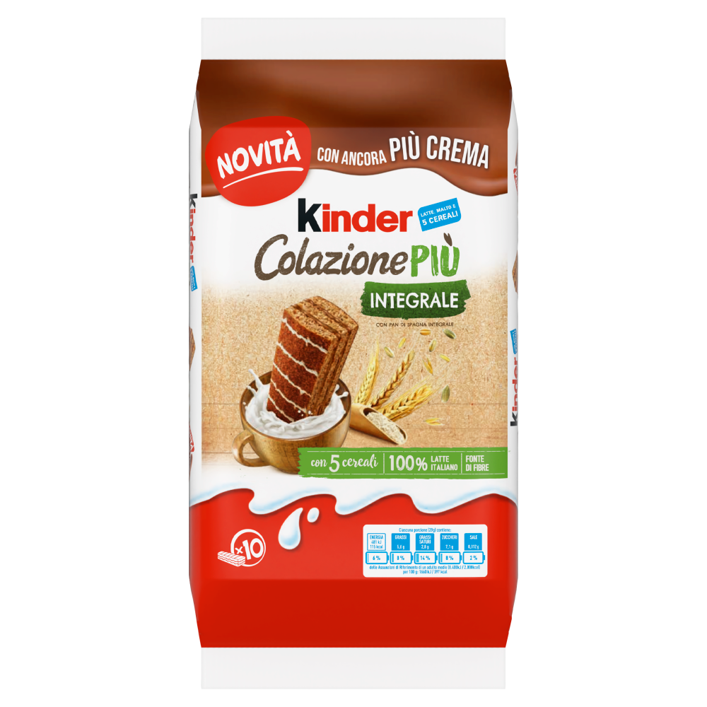 Kinder Colazione Piu Merendina Integrale 10 Pezzi 290G