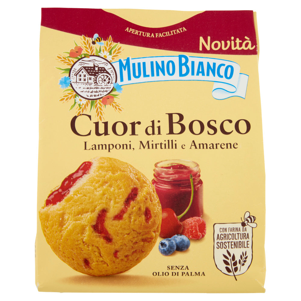 Mulino Bianco Cuor Di Bosco Con Farcitura Ai Lamponi Mirtilli Ed Amarene 300 G