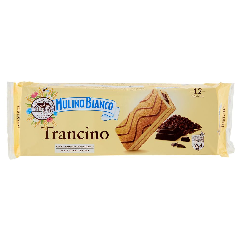 Mulino Bianco Trancino Merenda Senza Additivi Conservanti 12 Pezzi 396G