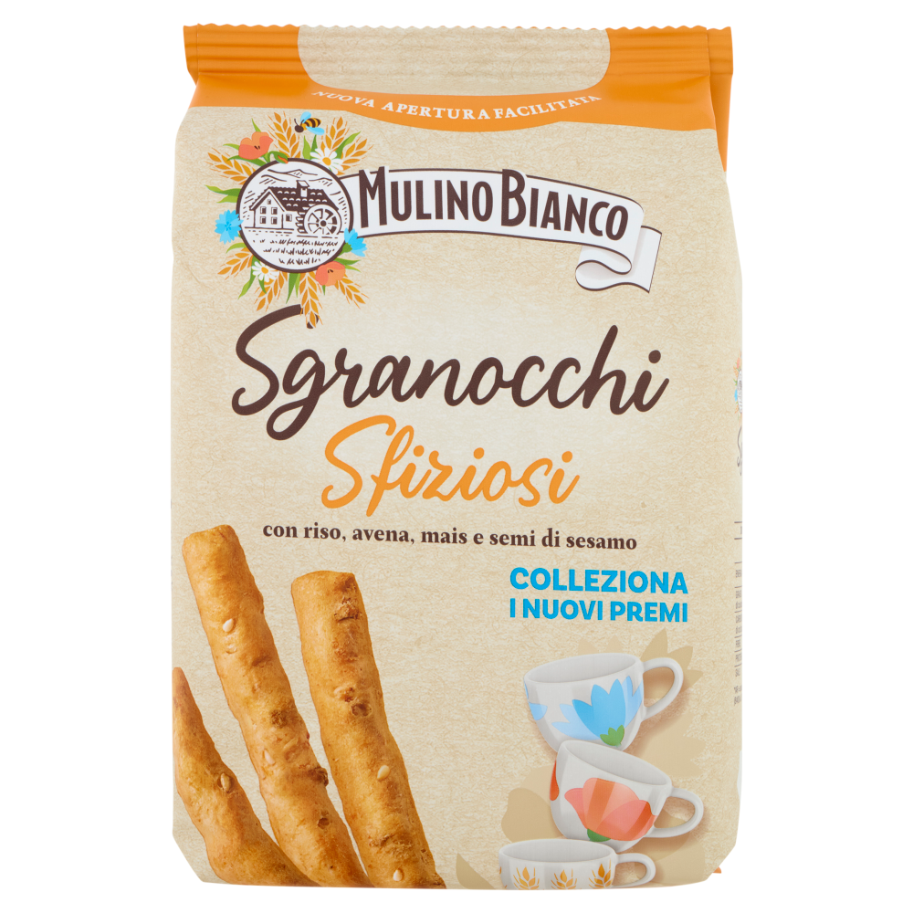 Mulino Bianco Sgranocchi Sfiziosi Grissini Con Riso Avena E Semi Di Sesamo 210G
