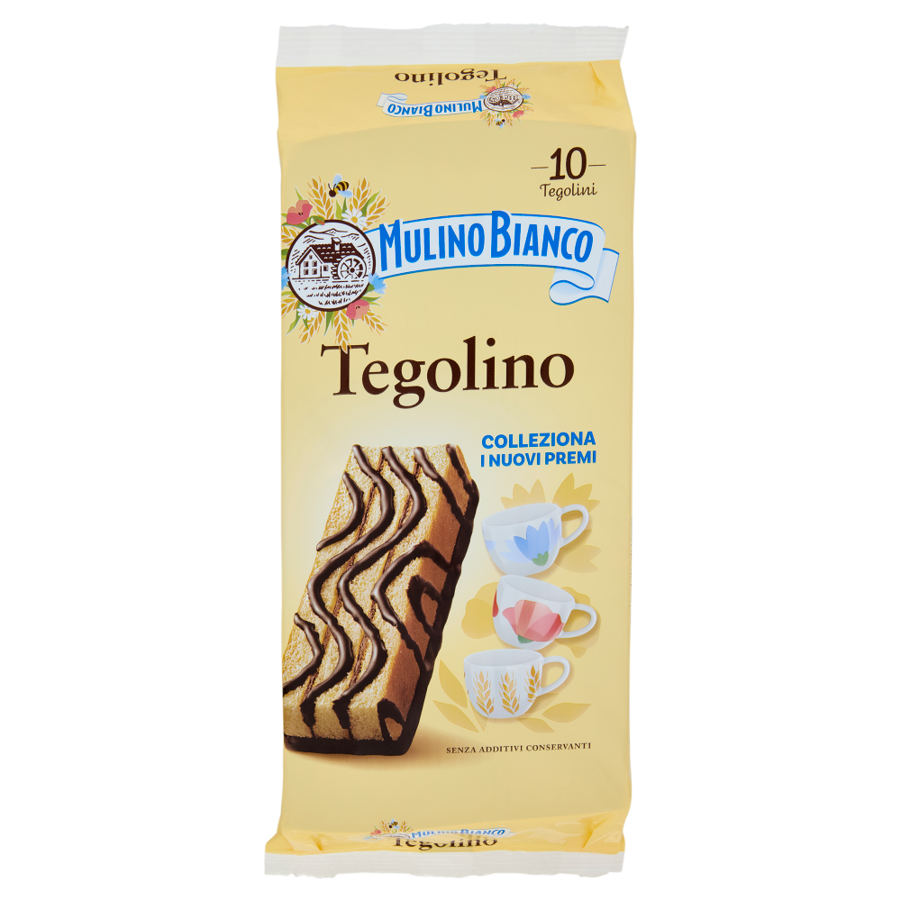 Mulino Bianco Tegolino Merenda Senza Additivi Conservanti 10 Pezzi 350 G