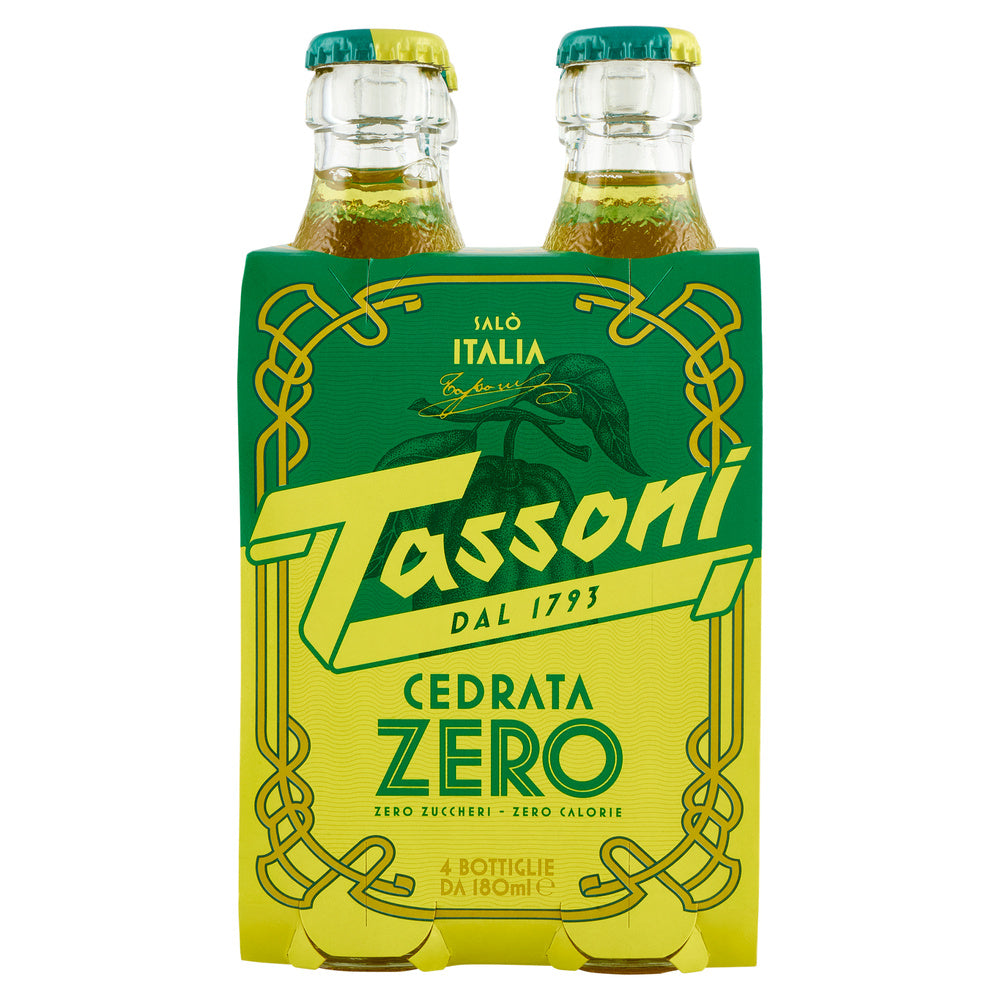 Tassoni Cedrata Zero 4 X 180 Ml