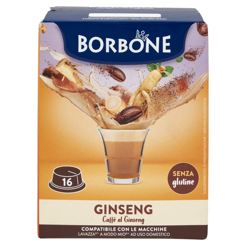 Caffe Borbone Caffe Al Ginseng Capsule Compatibili Lavazza* A Modo Mio* 16 X 7 G
