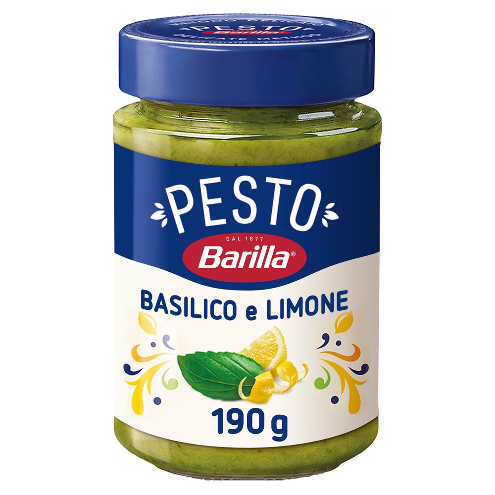 Barilla Pesto Basilico E Limone Condimento E Sugo Per Pasta 190G